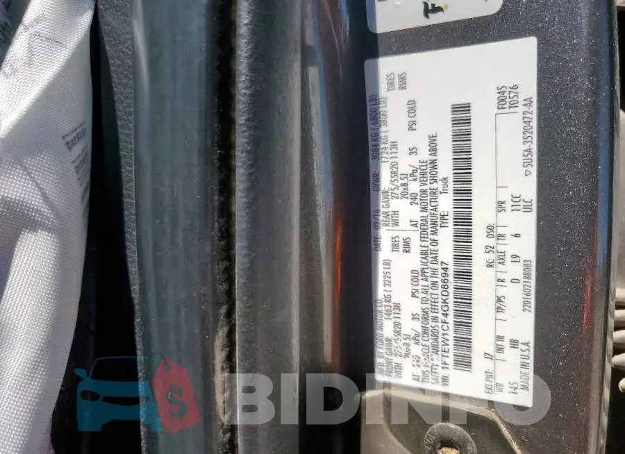 1FTEW1CF4GKD86947 Photo# 13