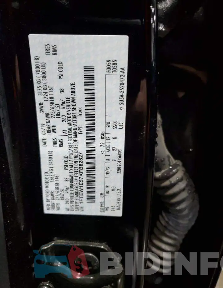 1FTEW1E57KFB82827 Photo# 13