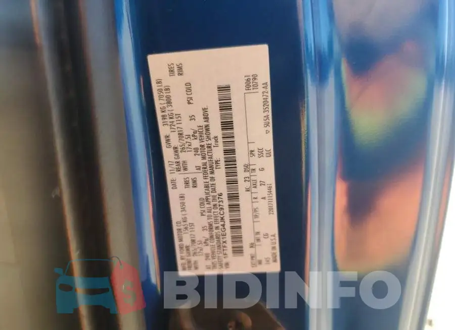 1FTFX1EG4JKC97376 Photo# 13