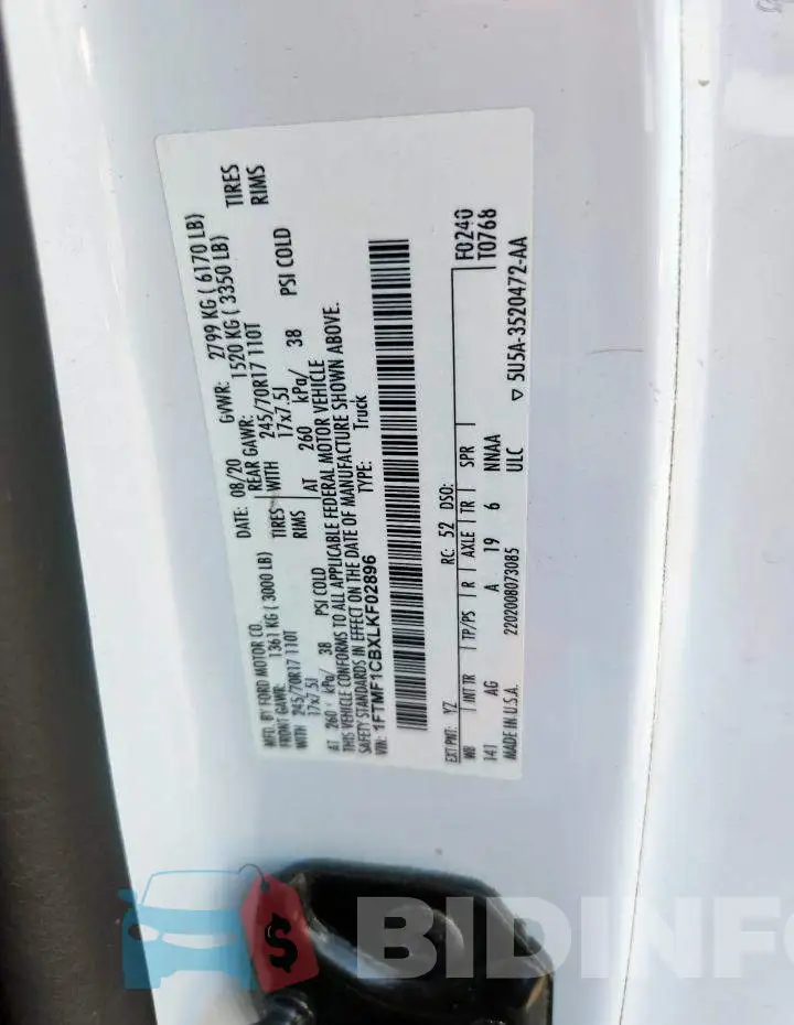 1FTMF1CBXLKF02896 Photo# 12