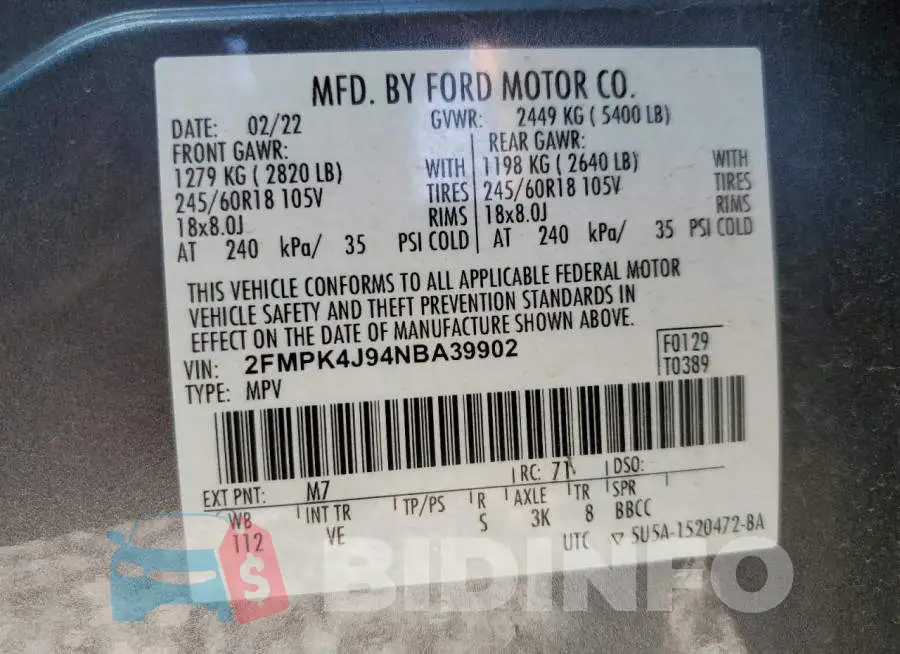 2FMPK4J94NBA39902 Photo# 13