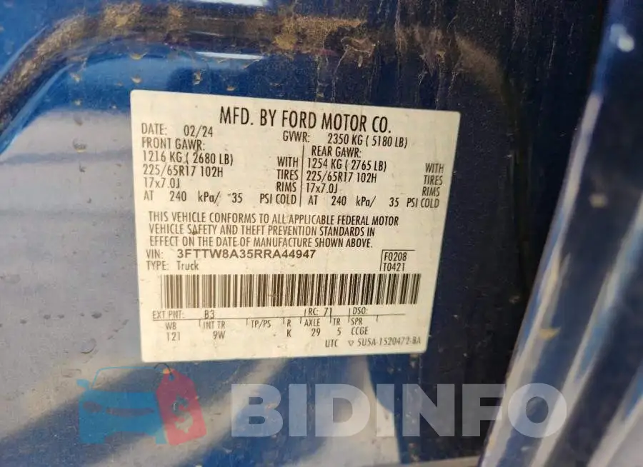 3FTTW8A35RRA44947 Photo# 13