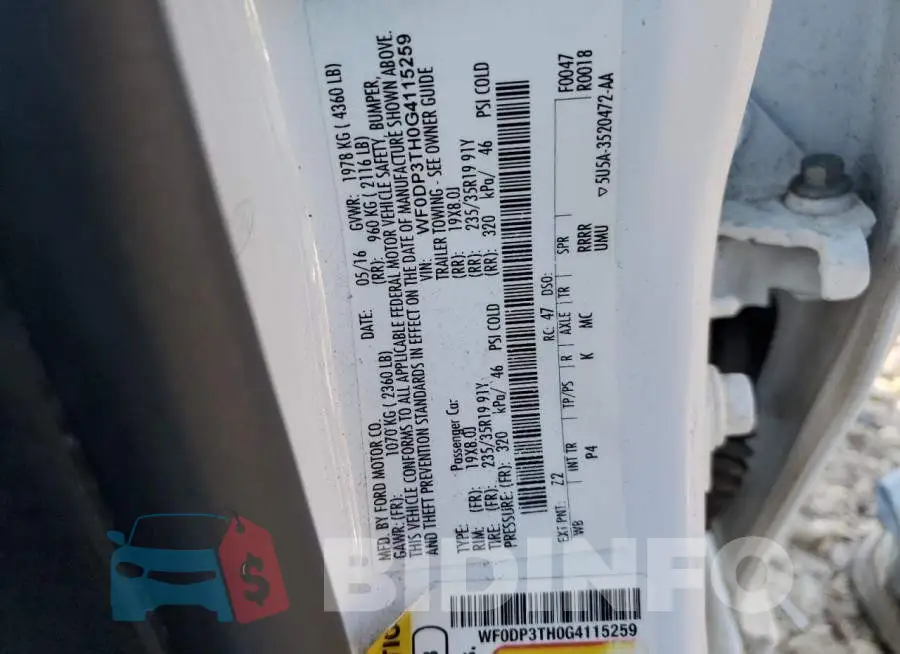 WF0DP3TH0G4115259 Photo# 12