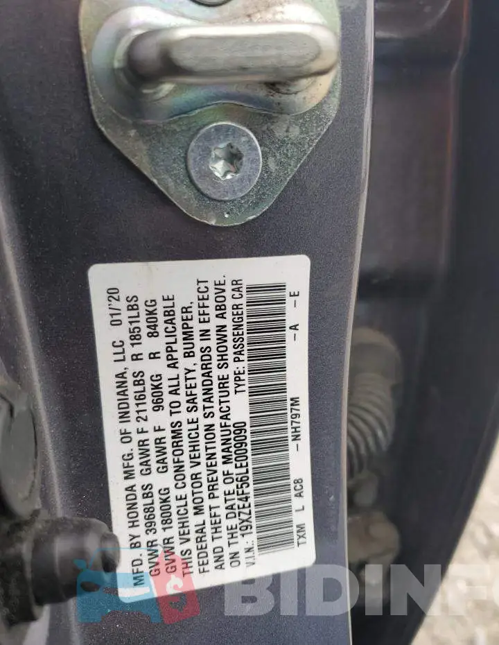 19XZE4F56LE009090 Photo# 12