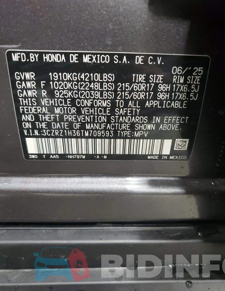 3CZRZ1H36TM709593 Photo# 13