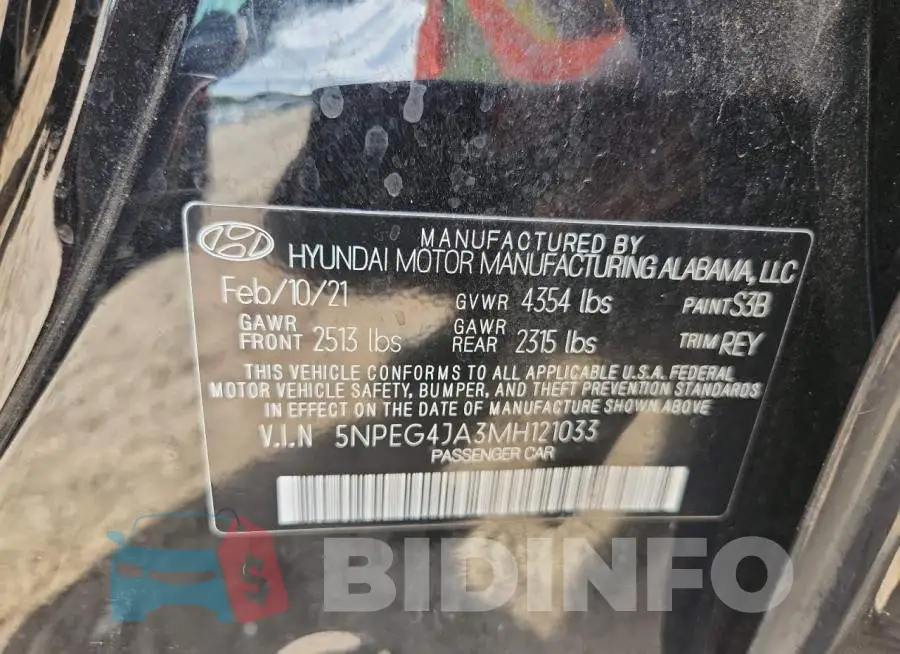 5NPEG4JA3MH121033 Photo# 12