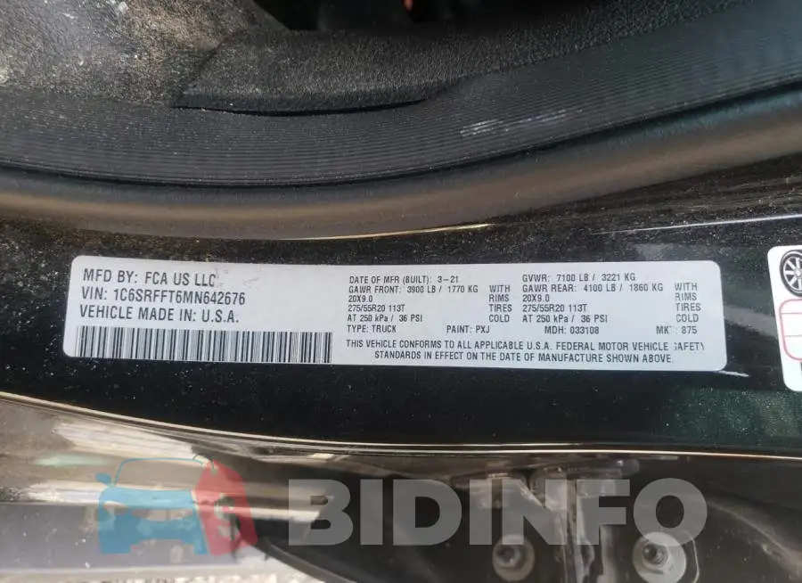 1C6SRFFT6MN642676 Photo# 12