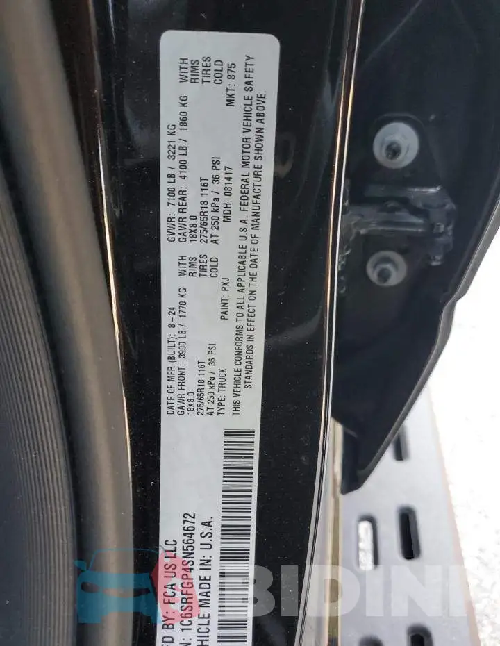 1C6SRFGP4SN564672 Photo# 12