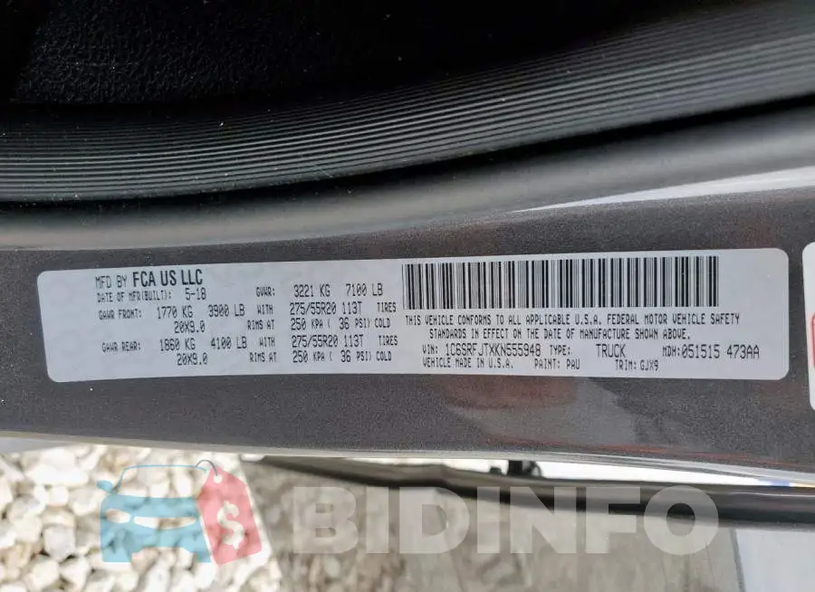 1C6SRFJTXKN555948 Photo# 12