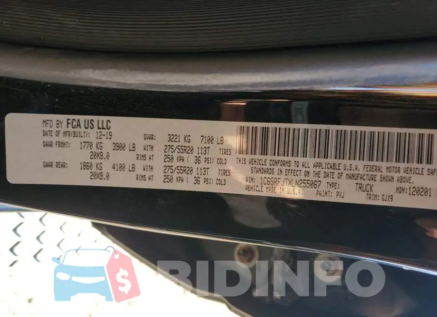 1C6SRFJTXLN255067 Photo# 12