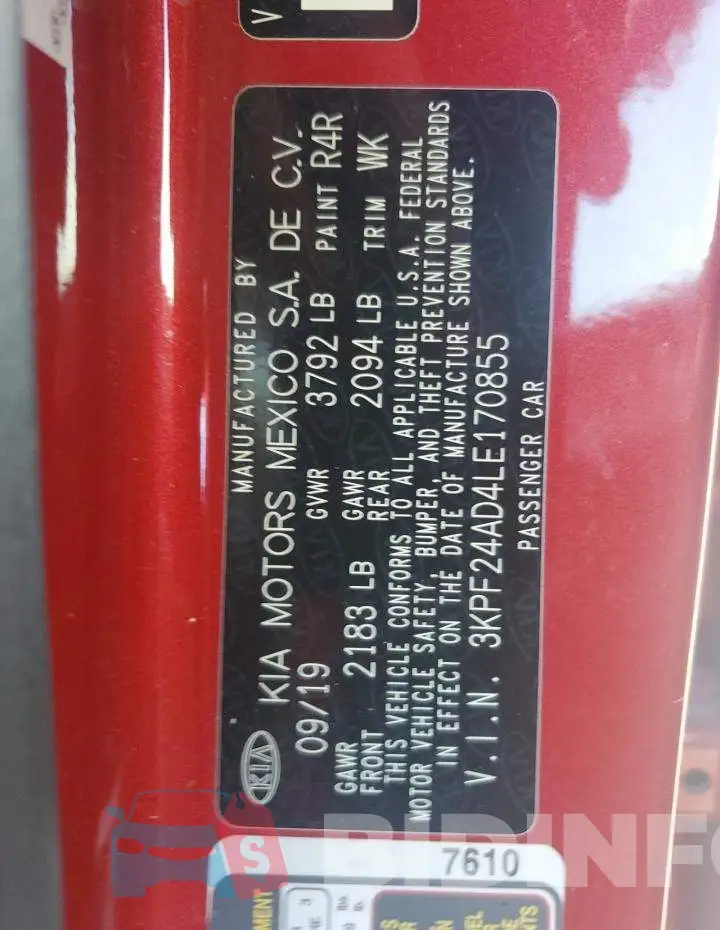 3KPF24AD4LE170855 Photo# 12