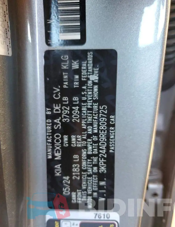 3KPF24AD9RE809725 Photo# 13