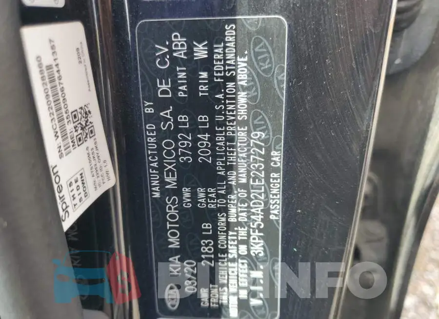 3KPF54AD2LE237279 Photo# 12