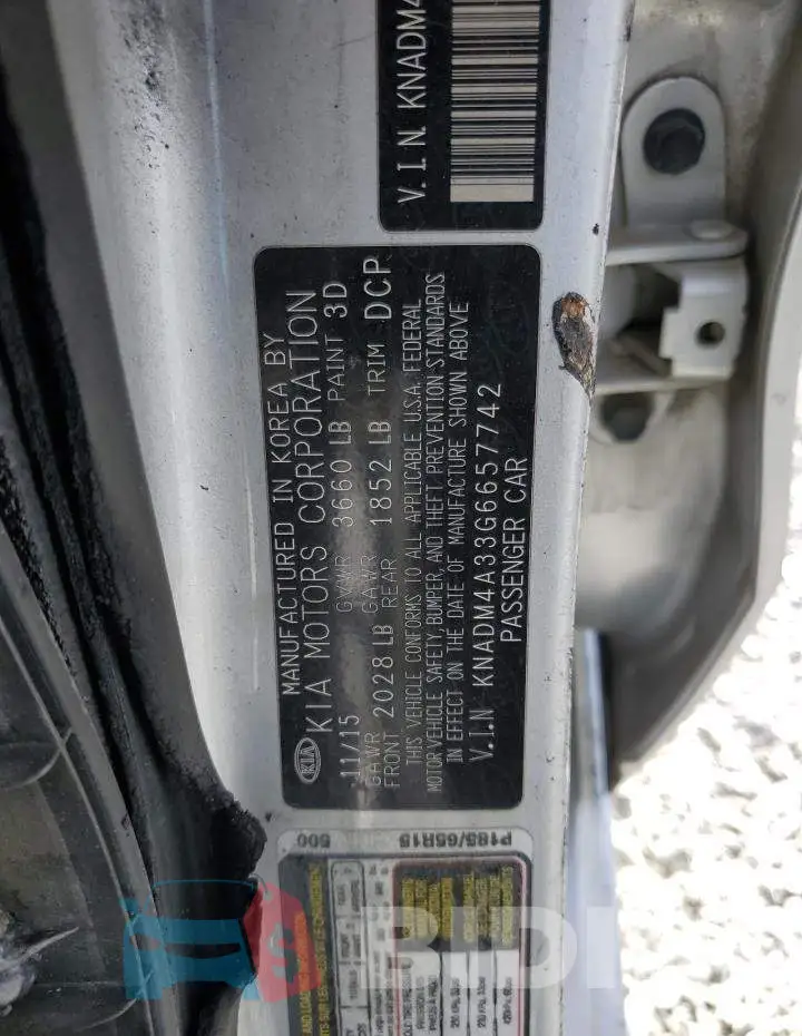 KNADM4A33G6657742 Photo# 12