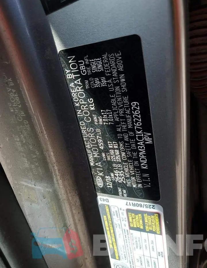 KNDPM3AC1K7622629 Photo# 14