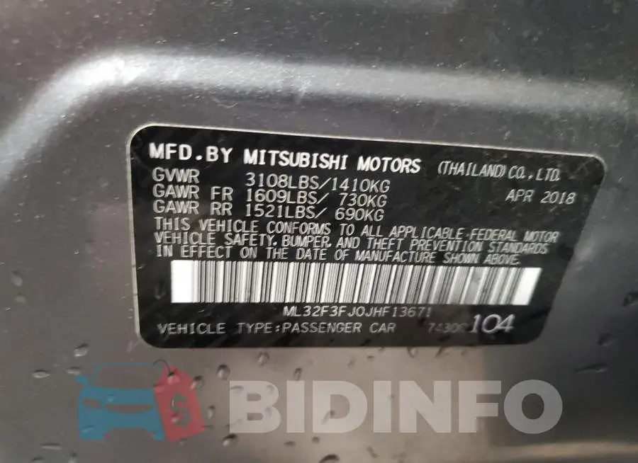 ML32F3FJ0JHF13671 Photo# 12