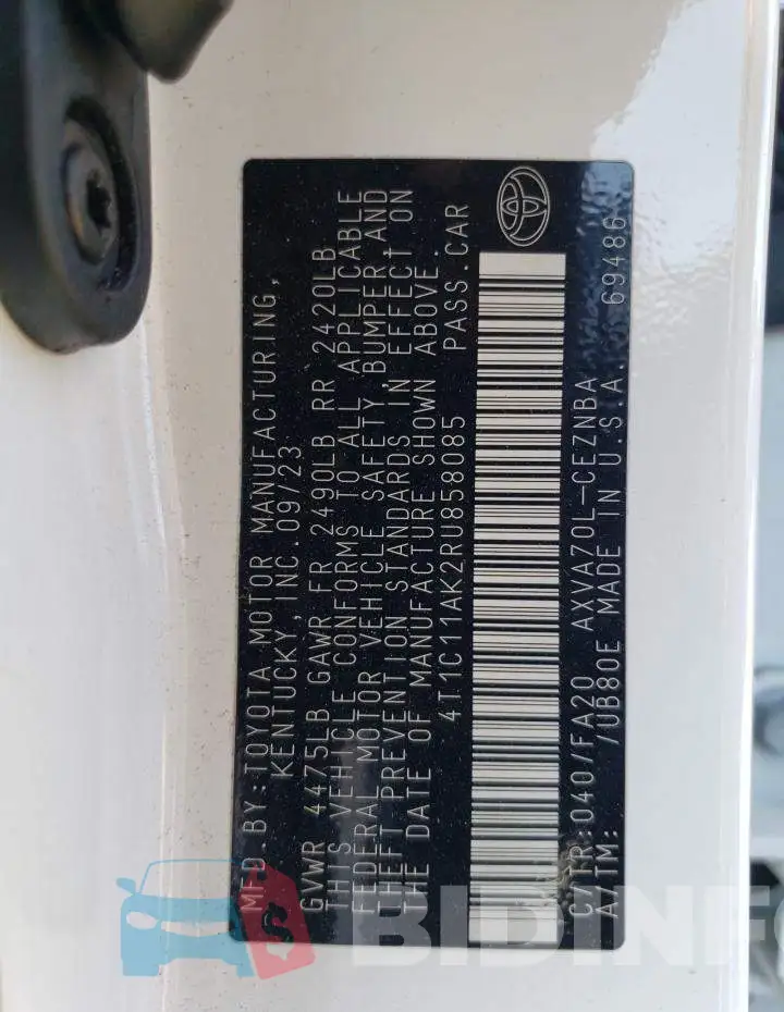 4T1C11AK2RU858085 Photo# 12