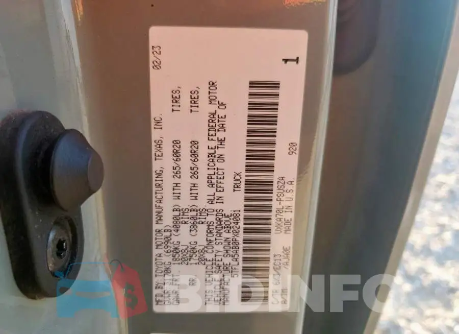 5TFLA5AB0PX024081 Photo# 12
