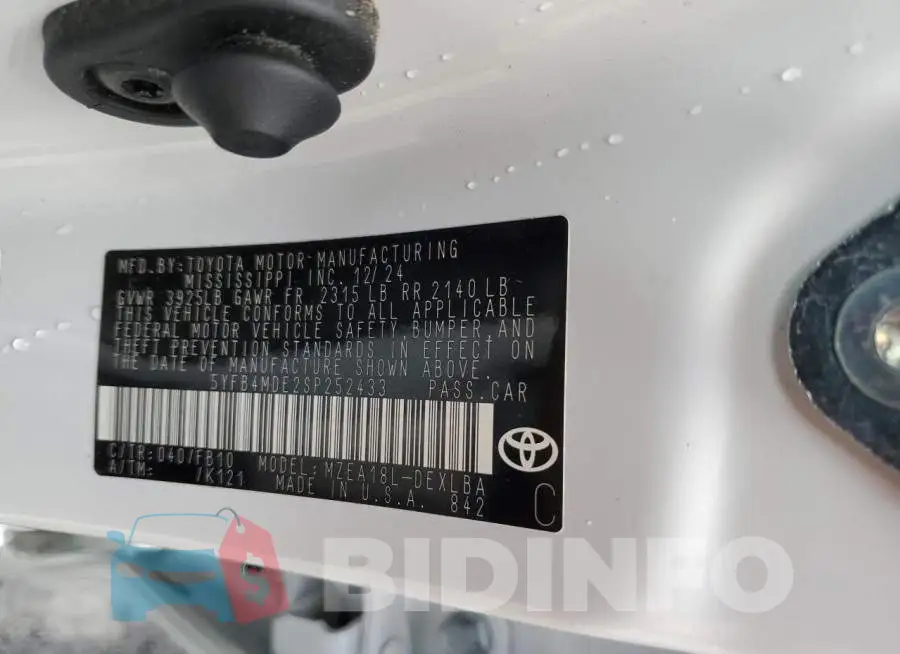 5YFB4MDE2SP252433 Photo# 12