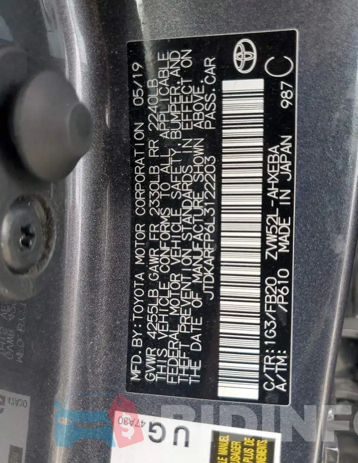 JTDKARFP6L3122203 Photo# 12