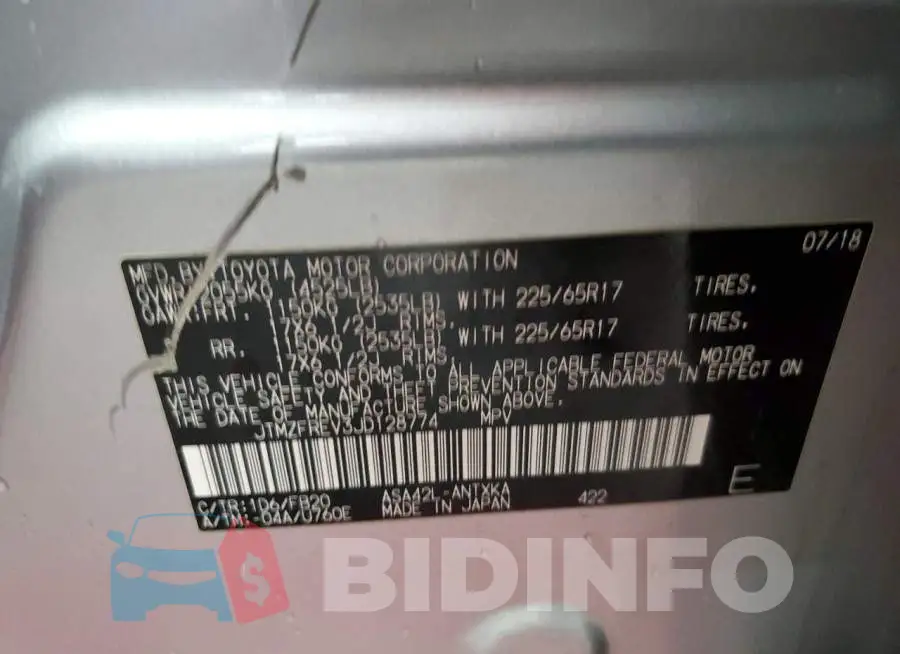 JTMZFREV3JD128774 Photo# 12