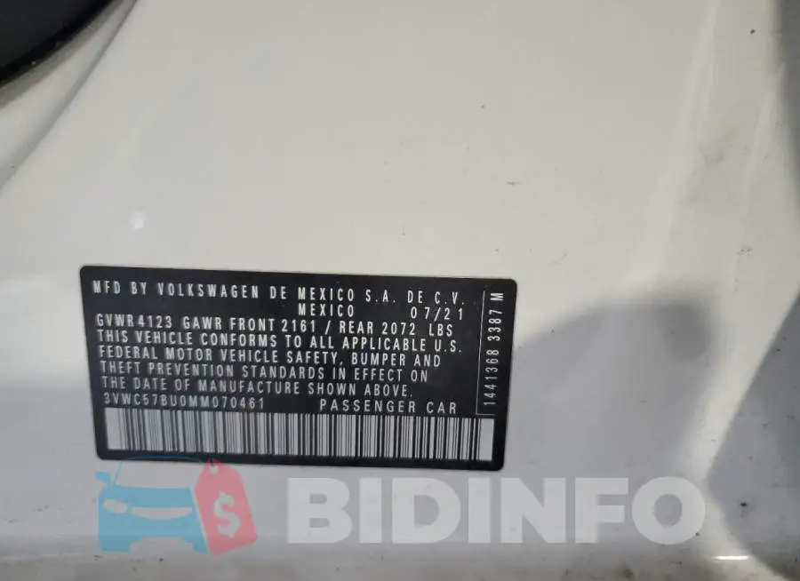 3VWC57BU0MM070461 Photo# 12
