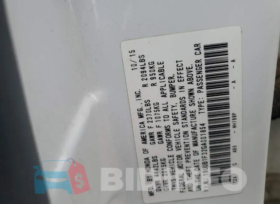 19UUB1F32GA001854 Photo# 12