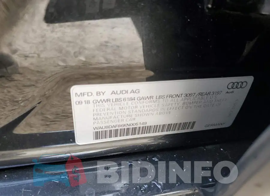 WAU8DAF86KN005149 Photo# 12