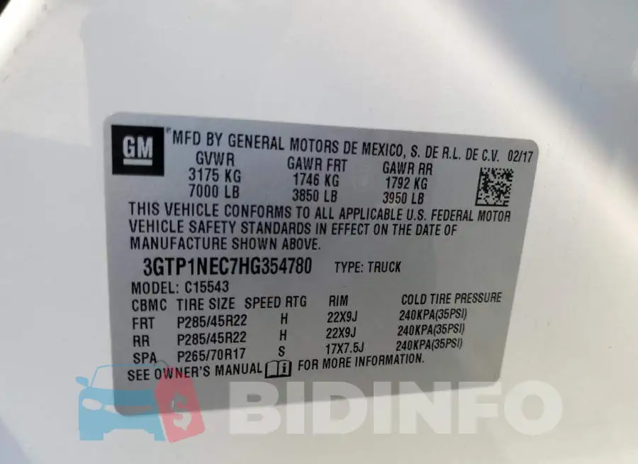 3GTP1NEC7HG354780 Photo# 12