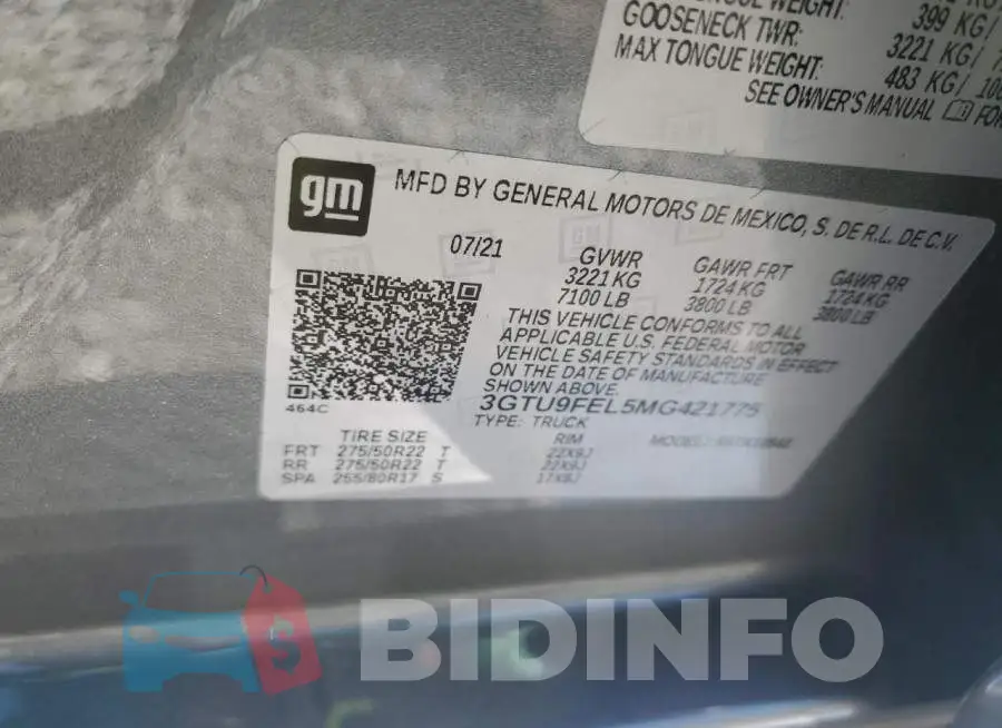 3GTU9FEL5MG421775 Photo# 13