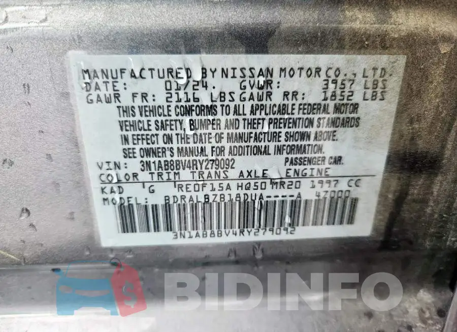 3N1AB8BV4RY279092 Photo# 12