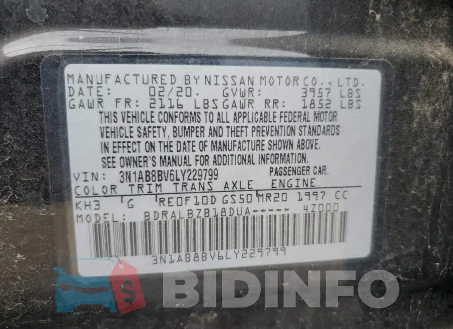 3N1AB8BV6LY229799 Photo# 12