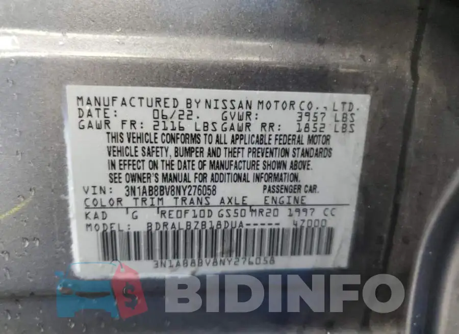 3N1AB8BV8NY276058 Photo# 13