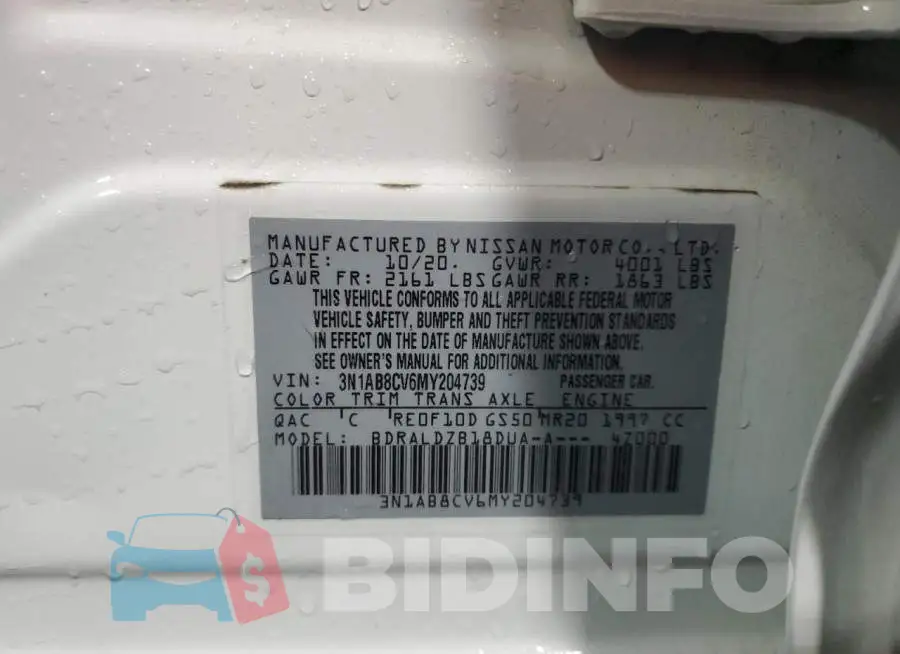 3N1AB8CV6MY204739 Photo# 13