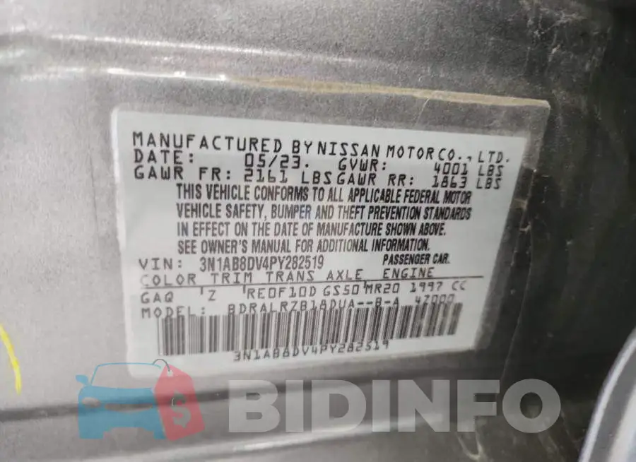3N1AB8DV4PY282519 Photo# 12