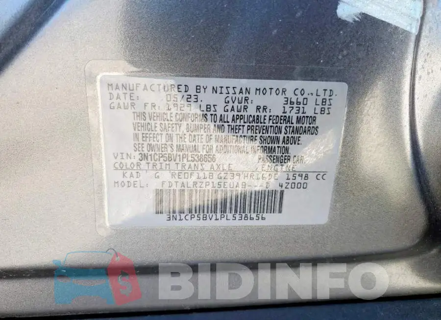 3N1CP5BV1PL538656 Photo# 13