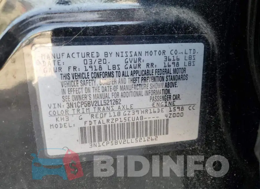 3N1CP5BV2LL521262 Photo# 13