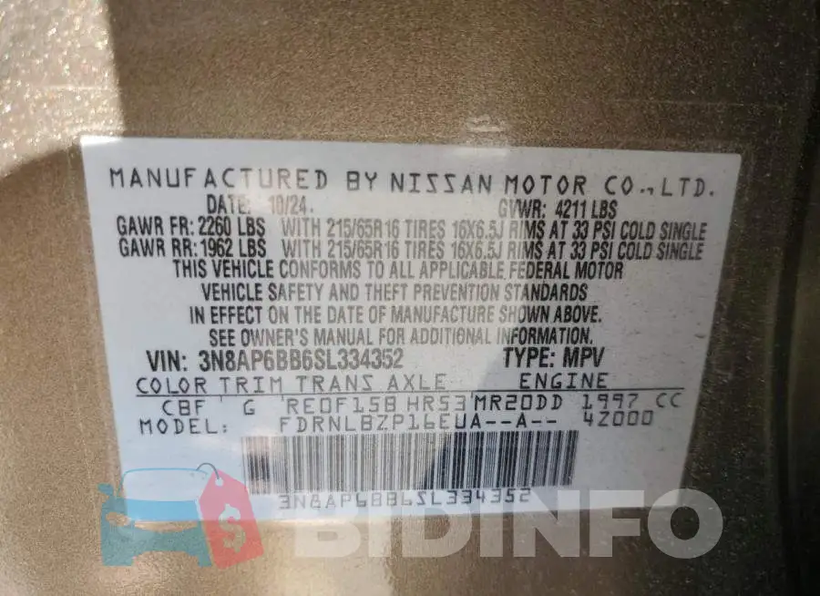 3N8AP6BB6SL334352 Photo# 14