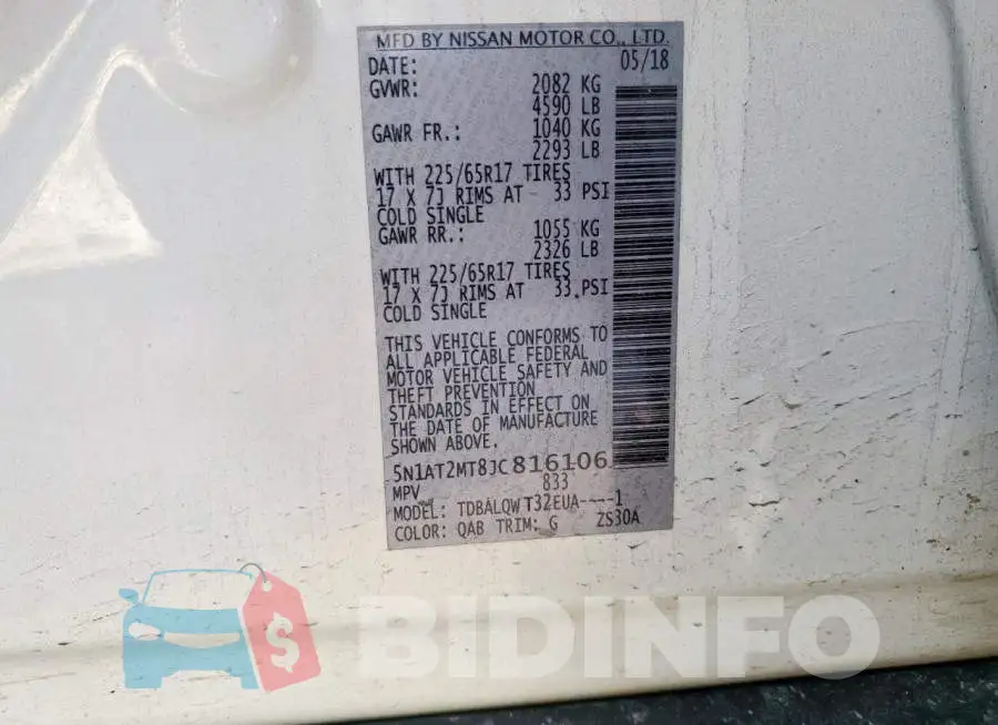5N1AT2MT8JC816106 Photo# 13