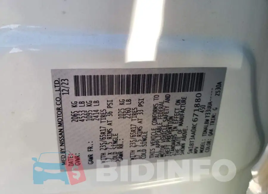 5N1BT3AA0RC671880 Photo# 13