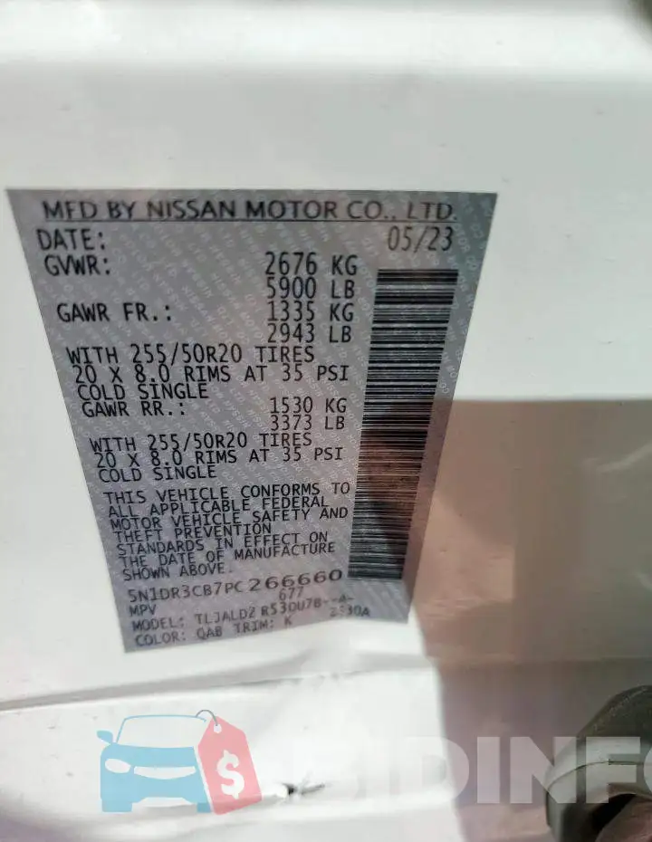 5N1DR3CB7PC266660 Photo# 14