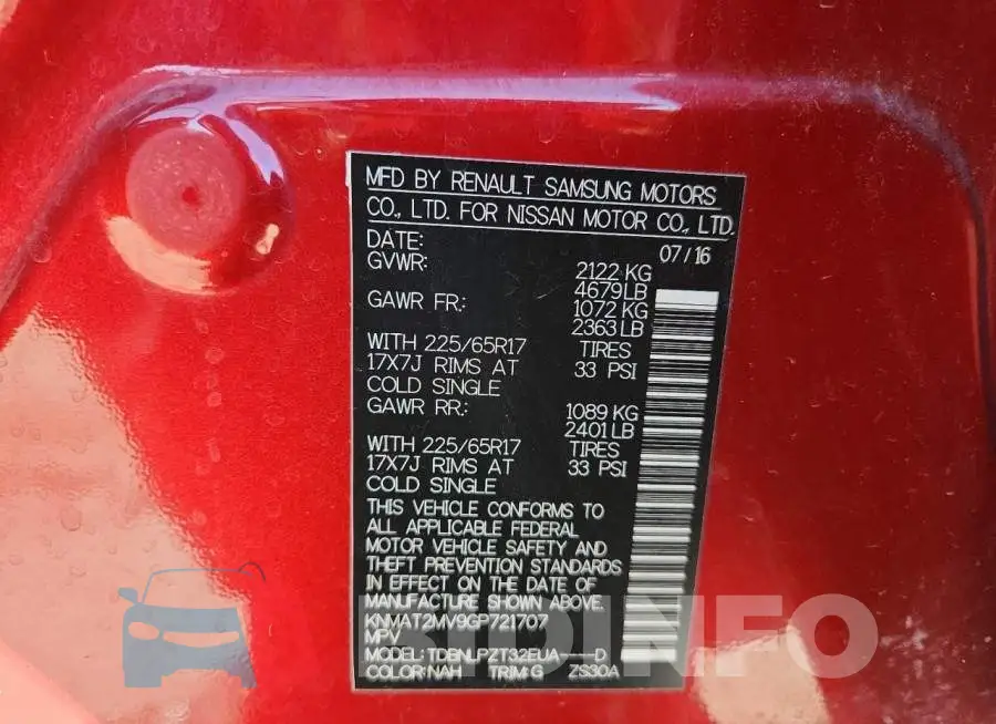 KNMAT2MV9GP721707 Photo# 13