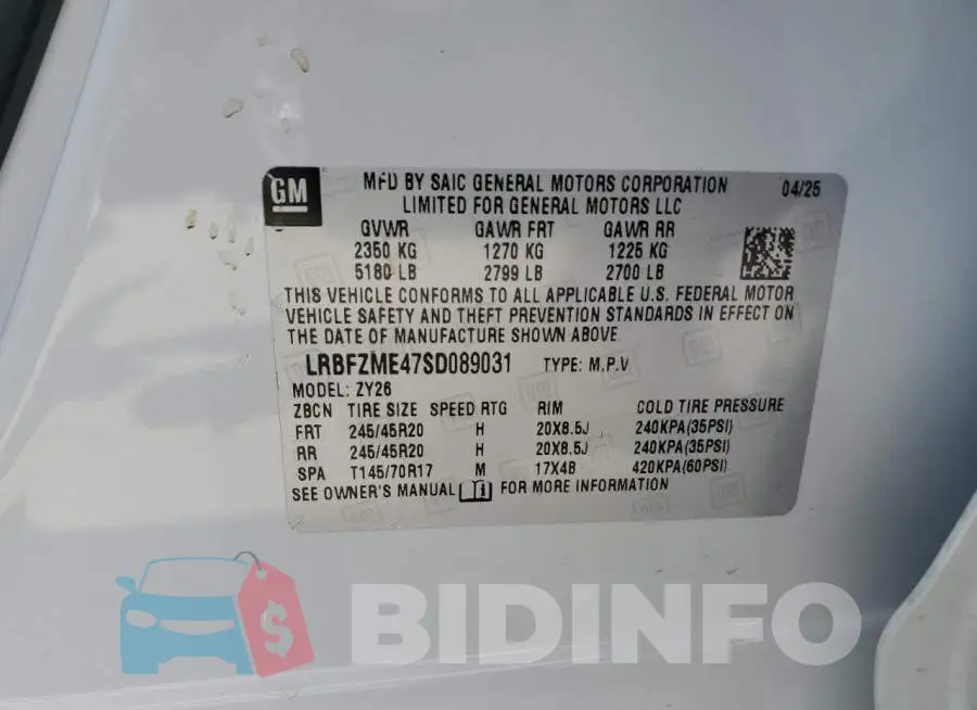 LRBFZME47SD089031 Photo# 13