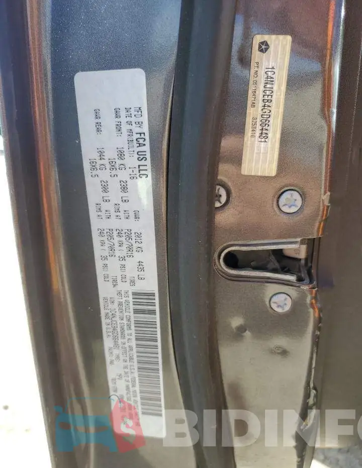 1C4NJCEB4GD664481 Photo# 13