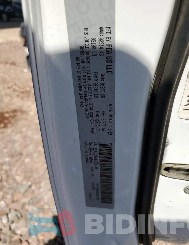 2C3CDXBG3KH664106 Photo# 13