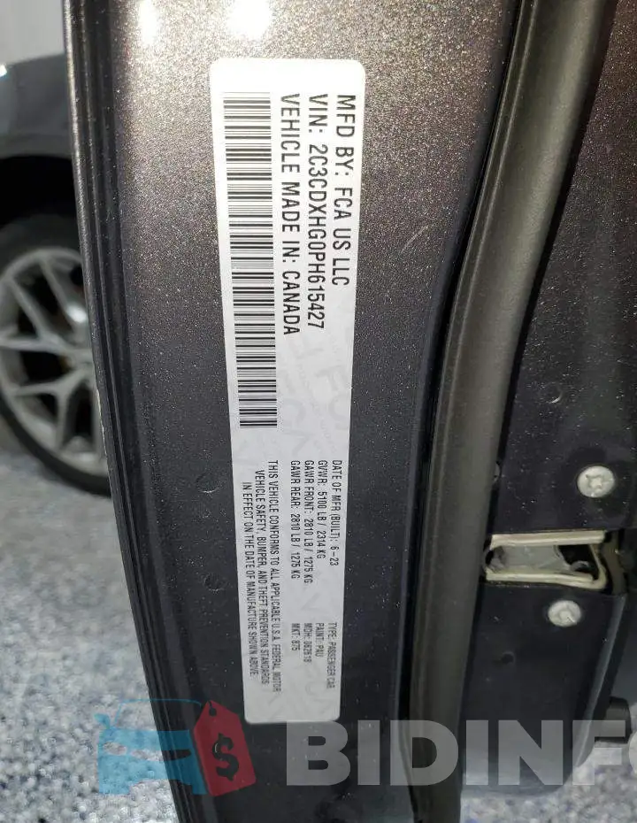 2C3CDXHG0PH615427 Photo# 13