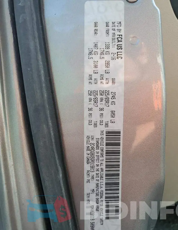 2C4RDGBG5GR315813 Photo# 13