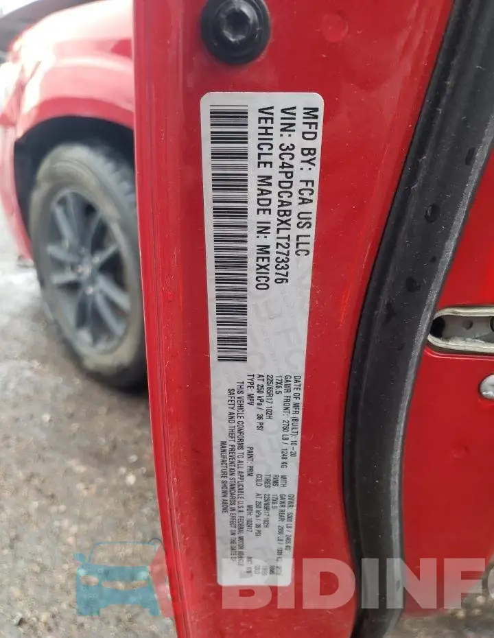 3C4PDCABXLT273376 Photo# 13