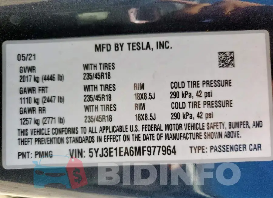 5YJ3E1EA6MF977964 Photo# 12