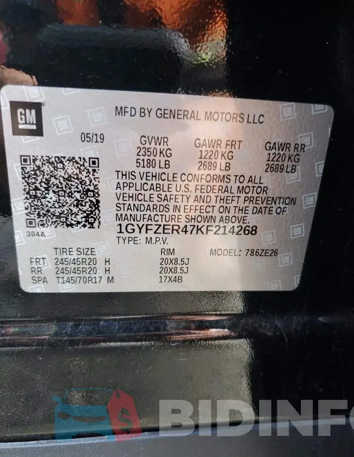 1GYFZER47KF214268 Photo# 13